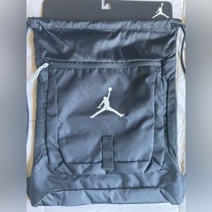 Jordan Drawstring Backpack w Zippered Pocket